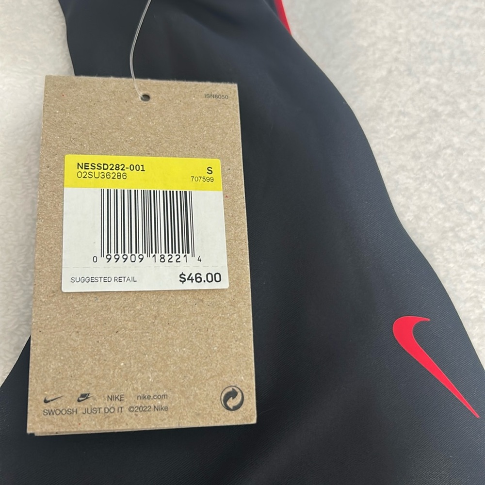 Nike Small Bottoms Bikini Swoosh Block Asymmetrical Icon Sneakerkini Black NWT - Picture 9 of 10